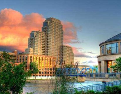 Grand Rapids Michigan at sunset