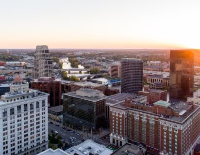 Grand Rapids Skyline at Sunset