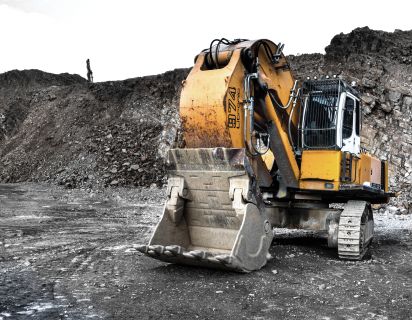 Image of bulldozer at construction site